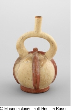 Steigbügelgefäß in Form eines Kürbisses Bild1